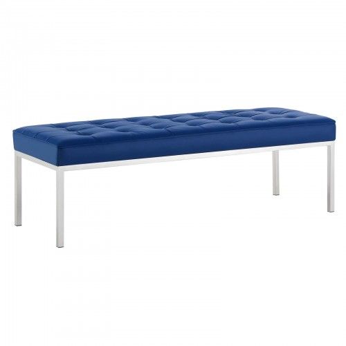 Luxury Blue Velvet Bench