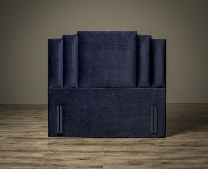 Navy Blue Headboard Crush Velvet