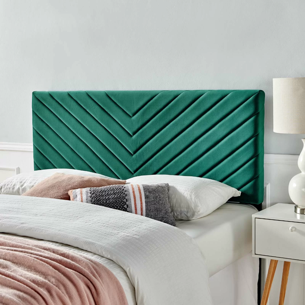 Bottle Green Velvet Headboard