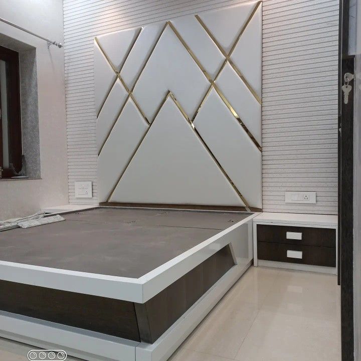 Luxury Off-White & Gold Headboard