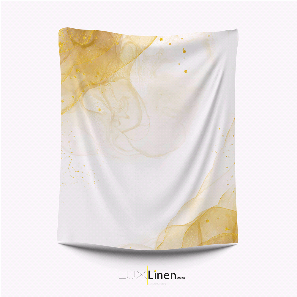 Marble Gold Flannel Blanket