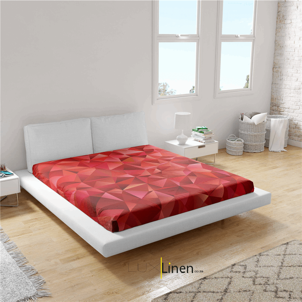 Red Patterned Bed Sheet