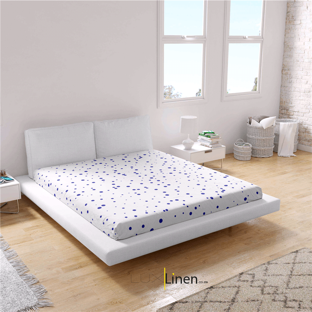 Blue & White Bed Sheet