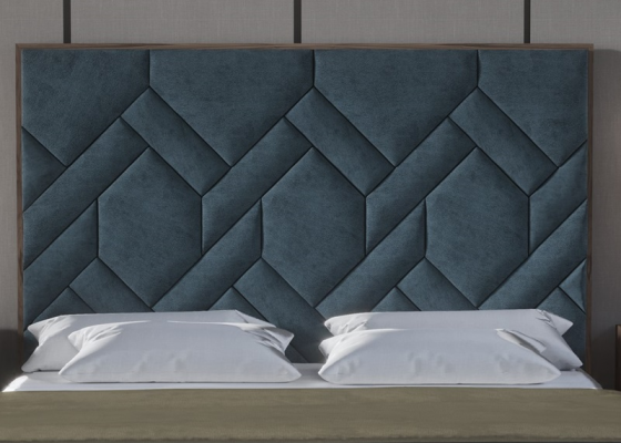 Sea Green Velvet Headboard