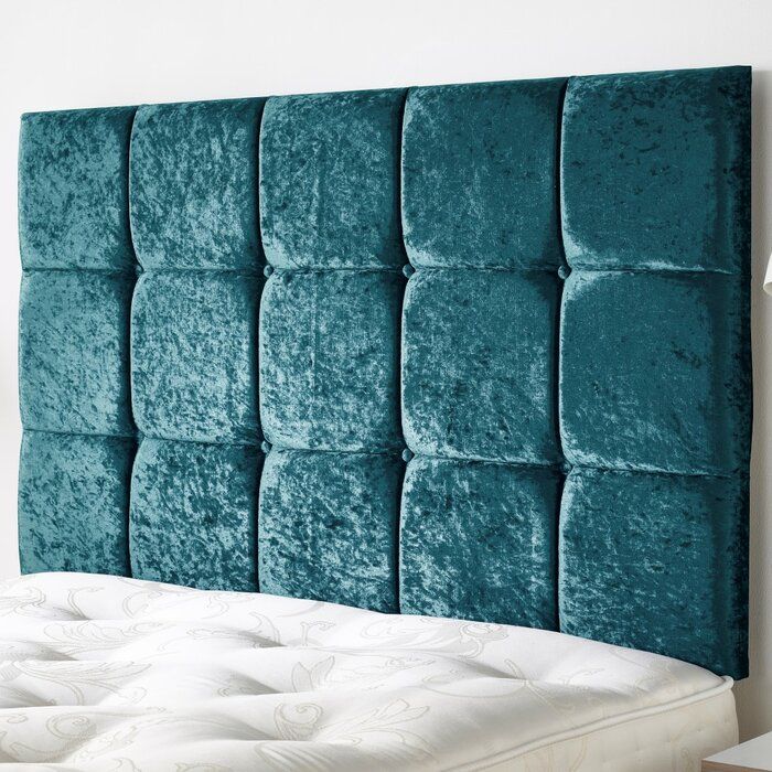 Teal Crushed Velvet Headboard