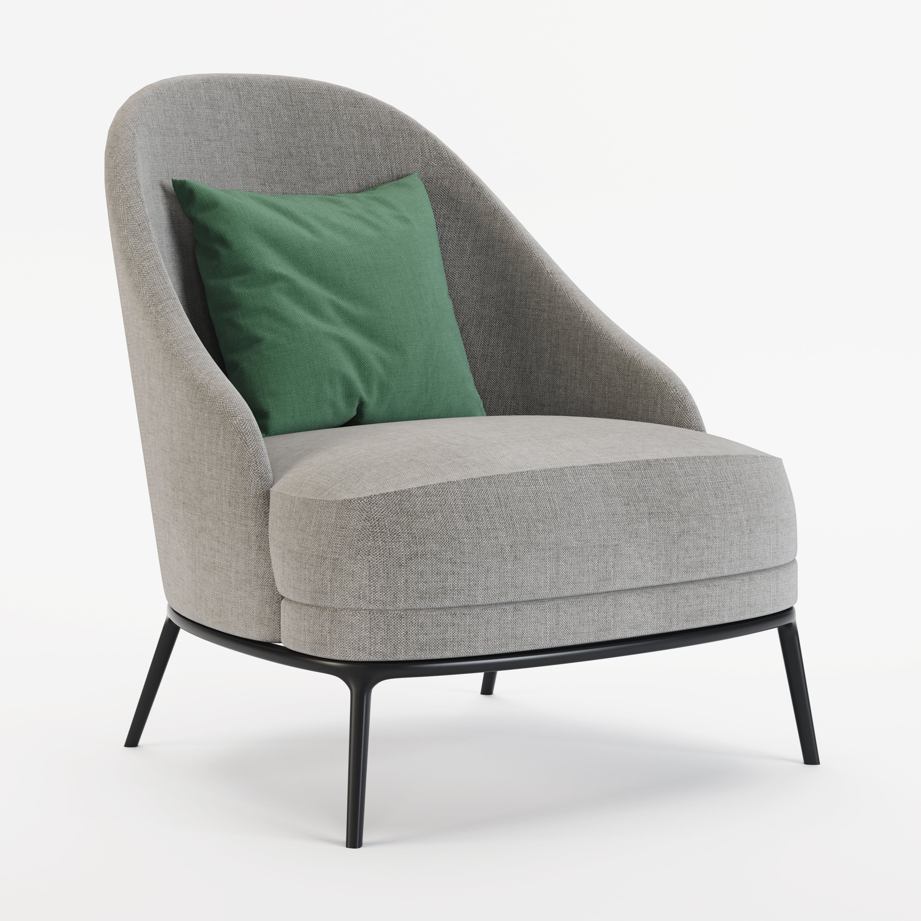 Grey Velvet Arm Chair