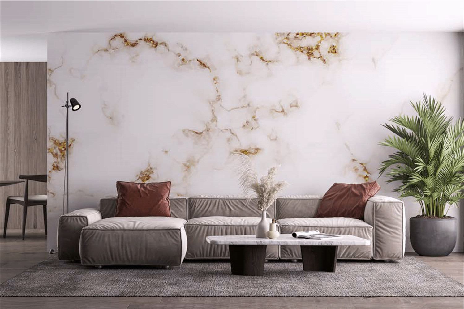 White Marble Wall-Paper