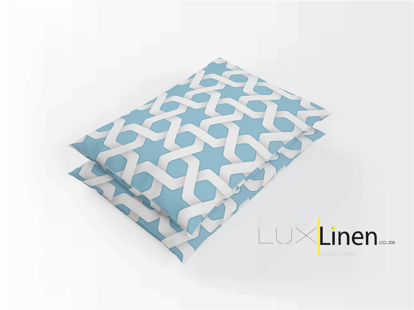 Blue & White Pattern Bed Pillows