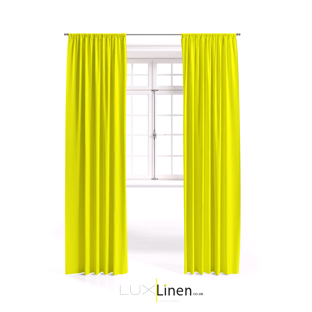 Lime Yellow Curtain Set