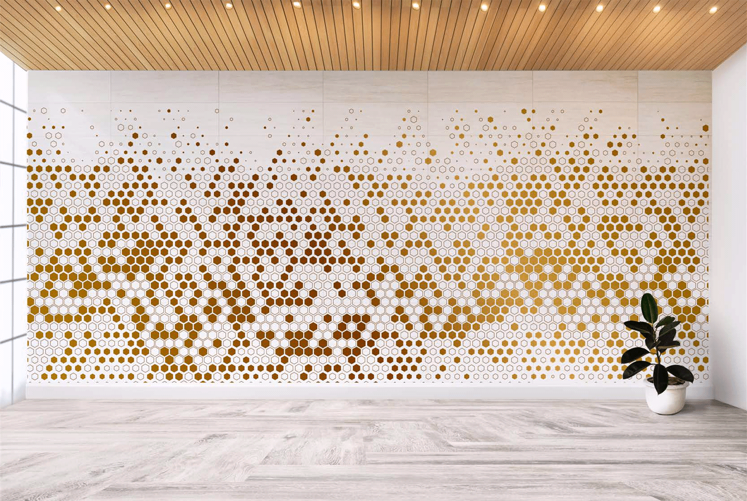 Gold Shimmer Wall-Paper