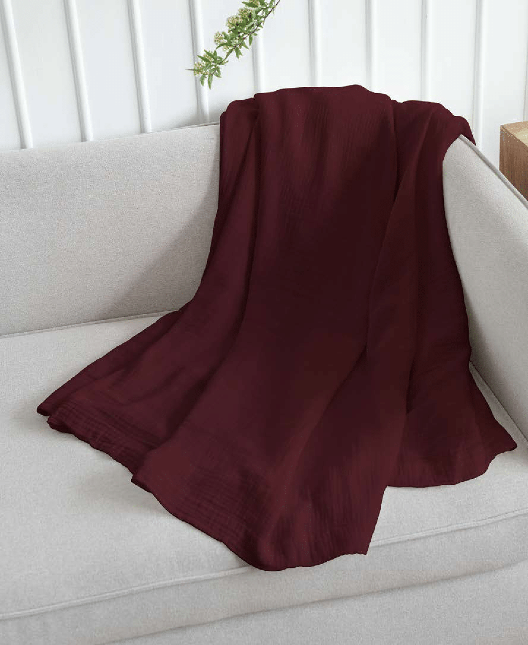 Burgundy Blanket/Throw